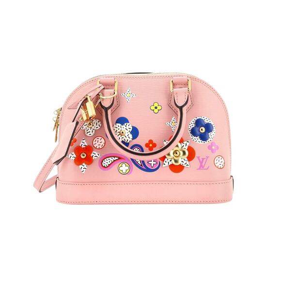 Louis Vuitton Handbags - Louis Vuitton Limited Edition Epi Leather Floral Patchwork Pink Alma Handbag BB